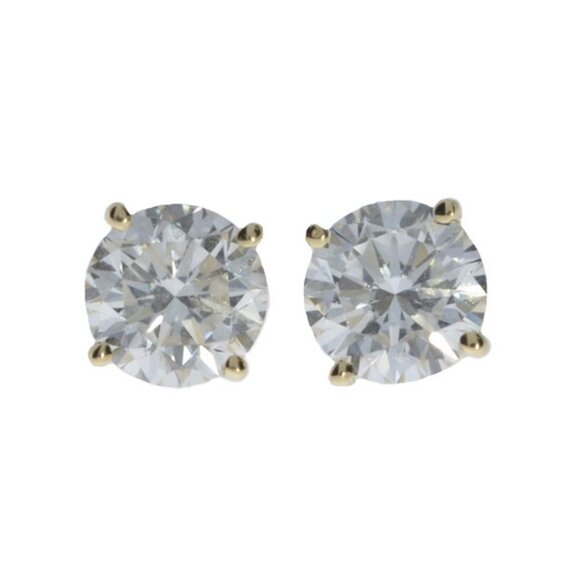 14K 0.50 Ct Lab Grown Diamond Stud Earrings - Picture 4 of 6